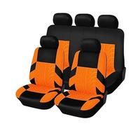 MEIQIANG Fundas Asientos Coche para VW Touran 1.Gen (1T) 2006-2010 2011 2012 2013 2014 2015 5-Seats, Juegos de Cubreasientos Cómodo Impermeables Respirable Interior Accesorios,Orange