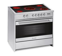 Meireles E 912 X - Cocina con Placa Vitrocerámica 5 Zonas Horno Eléctrico Multifunción Inox