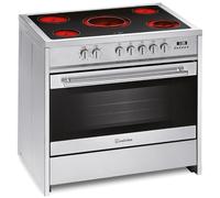 Meireles E 912 X Cocina con Vitrocerámica 5 Zonas 90cm + Horno Eléctrico 121L Acero Inoxidable