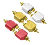 MEIRIYFA Adaptador RCA macho a 2 conectores hembra y divisor (6 unidades)