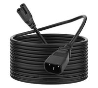 MEIRIYFA Cable adaptador de corriente IEC 320 C14 a C7, 10 A, 250 V, C14 macho a C7 hembra, cable de extensión de alimentación de CA para monitor, impresora, escáner, portátil, cámara, 3 m