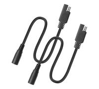 MEIRIYFA Cable de alimentación SAE a DC5521 hembra, 20 AWG SAE macho a CC 5,5 x 2,1 mm hembra, convertidor de cable adaptador para automóviles, motocicletas, panel solar RV (25 cm, 2 unidades)
