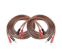 MEIRIYFA Cable de altavoz OFC HiFi con enchufe de plátano a enchufe de pala Y, enchufe de plátano de 4 mm a enchufe de horquilla en U, cable de puente para amplificador de altavoz, 2 unidades (2 m)