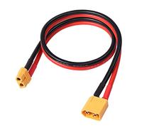 MEIRIYFA Cable de extensión XT60, 50 cm, XT60 macho a hembra, cable de silicona de 12 AWG, compatible con batería Lipo, estación de energía portátil