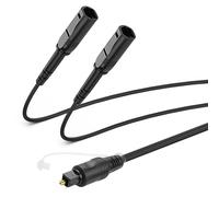 MEIRIYFA Cable divisor óptico digital 1 en 2 salidas, Toslink Digital Fiber Optic Audio Splitter 1 Macho Entrada 2 Hembra Salida para cine en casa, reproductor de DVD, TV - 0,3 m (1 macho a 2 hembra)