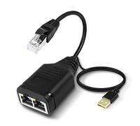 MEIRIYFA Cable divisor RJ45 Ethernet, Adaptador divisor Ethernet 1 a 2 - RJ45 1 macho a 2 hembra Cable Adaptador para cat5 / 5e / 6/7 / 8