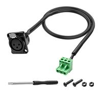 MEIRIYFA Cable XLR tipo D de 3 pines a 3 pines Phoenix XLR hembra a 3 pines Phoenix 5,08 mm, cable adaptador de bloque de terminales de tornillo con destornillador para altavoces, micrófonos