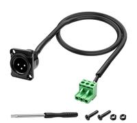 MEIRIYFA Cable XLR tipo D de 3 pines a 3 pines Phoenix XLR macho a 3 pines Phoenix 5,08 mm, cable adaptador de bloque de terminales de tornillo con destornillador para altavoces, micrófonos, mezclador