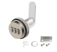 MEIRIYFA Cerradura de leva de combinación, cerradura de gabinete con código de contraseña con cilindro de 3/4 pulgadas, acabado cromado, cámara combinada de seguridad para buzón (bronce de 30 mm)