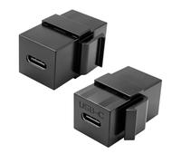 MEIRIYFA Conector Keystone USB C 3.1 hembra a hembra de 10 Gbps | Adaptador de enchufe Keystone USB 3.1 tipo C hembra a hembra para placa de pared, panel de conexión (2 unidades)