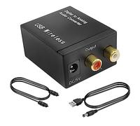 MEIRIYFA Convertidor Bluetooth 5.0 audio coaxial óptico digital a analógico RCA cable fibra TV Box DVD Amp