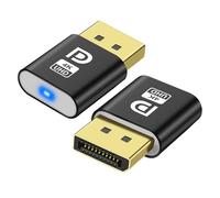 MEIRIYFA Display Port Headless Ghost Display Emulator, 4K DisplayPort Dummy Plug EDID emulador Virtual Display Adapter para minería criptográfica, servidores remotos, escritorios virtuales (2 unidades