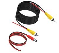 MEIRIYFA Extensión AV de vídeo de la Cámara de visión trasera del coche al revés, cable de extensión RCA AV de Cámara de visión trasera del automóvil, doble blindaje (6M)