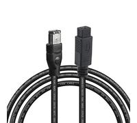 MEIRIYFA FireWire 1394B - Cable adaptador de 9 pines macho a 6 pines macho Firewire 800 a 400 IEEE para cámaras digitales, impresoras, escáneres - 1,8 m