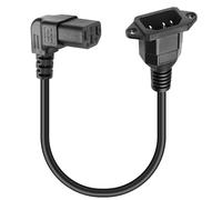 MEIRIYFA IEC 320 C13 a C14 Cable Adaptador, 90 Grados IEC 320 C13 Hembra a C14 Macho montado en la Pared Cable de extensión de alimentación (40cm) (C14 to Down C13)
