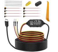 MEIRIYFA Kit de cable duro micro USB para cámara de salpicadero, fusible de 12 V-24 V a CC 5 V 3 A, cable de alimentación con protección de bajo voltaje para grabadora GPS de cámara de salpicadero