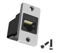 MEIRIYFA RJ45 Cat6A Panel Mount Coupler, 10Gbps Ethernet RJ45 hembra a hembra adaptador Ethernet LAN extensor de red macho para cable de red Cat6A/Cat6/Cat5/Cat5e