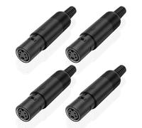 MEIRIYFA S-Video Mini DIN 4 Pin Conector de Soldadura Terminales de Transmisión de Señal Conector para TV VCR DVD Ordenador Player - 4 unidades (4 pines hembra)