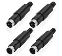 MEIRIYFA S-Video Mini DIN 5 Pin Conector Adaptador de Soldadura Terminales de Transmisión de Señal Conector para TV VCR DVD Ordenador Reproductor - 4 unidades (5 Pines)