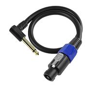 MEIRIYFA Speakon a cable de altavoz mono de 1/4 pulgadas, 6,35 mm (1/4 ") TS a cable de audio de altavoz de macho speakon con cerradura de torsión - 0,5M (6,35mm Macho)