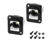 MEIRIYFA TosLink - Acoplador óptico digital de fibra óptica, 2 paquetes de 2 adaptadores de cable de fibra hembra a panel para reproductor de CD, TV Sound Bar ProAudio Card