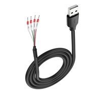 MEIRIYFA USB A 2.0 macho a 4 pines Pigtail Bare Wire 28AWG 5V 5A