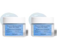 Meisani Niacinamide Cucumber Aqua Gel Cream - Gel Hidratante Ligero con Pepino, Niacinamida, Ácido Hialurónico y Ceramidas, Refrescante y Calmante | Cosmética Vegana Coreana | 50 g (Paquete de 2)