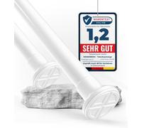MEISENGERG Barras Cortinas Extensibles Sin Taladro - Barra Cortina Ducha Extensible - Varilla Telescópica a Presión Multifuncional - Blanco (70-120 cm), Ø25mm