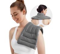 MEISENHOME Almohadilla térmica para microondas para aliviar el dolor, 8 x 18 pulgadas, almohadillas de calor húmedo para microondas, para cuello, hombros, espalda, rodilla, calambres menstruales,