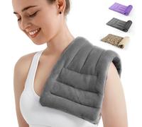 MEISENHOME Almohadilla térmica para microondas para aliviar el dolor, 8 x 18 pulgadas, almohadillas de calor húmedo para microondas, para cuello, hombros, espalda, rodilla, calambres menstruales,