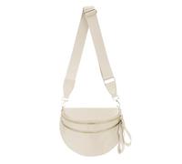 MEISEY - Riñonera Cruzada para Mujer, Espaciosa, Beige, 11.0 x 8.6 x 4.5 cm, Casual