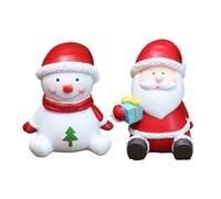 MEISH 2 adornos de Navidad para acuario, figura de Papá Noel, muñeco de nieve, resina, decoración de acuario, pecera, adorno creativo para suministros de peceras