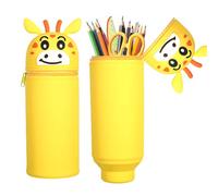 MEISHANG Estuche Animales Silicona,Estuche Escolar Gran Capacidad,Estuche Conejo-Escalable 2 en 1-Utiliza para el Almacenamiento de Lápices,Oficina, Escuela, Etc