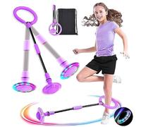 MEISHANG Shine Bola de Salto de Tobillo,Anillo de Salto Intermitente,Plegable Anillo de Salto Intermitente,Colorida Flash Bola de Salto,Colorida Anillo de Salto de Tobillo,LED Saltar Bola para Niños