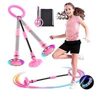 MEISHANG Shine Bola de Salto de Tobillo,Anillo de Salto Intermitente,Plegable Anillo de Salto Intermitente,Colorida Flash Bola de Salto,Colorida Anillo de Salto de Tobillo,LED Saltar Bola para Niños