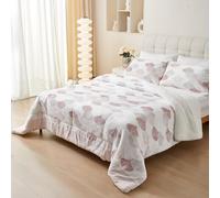 Meishdia Edredón Nórdico Borreguito Extra Suave - Incluye Funda de Almohada, Doble Capa Premium para Máximo Confort en Invierno (Blanco, Cama 150-240x260cm + 2 Fundas Almohadas)