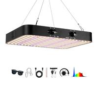 MEISHILE 2000w LED Lampara de Cultivo, Doble Atenuación VEG BLOOM Modo Doble, Lámparas De Crecimiento, con 1140 Leds, Grow Light para Tienda de Cultivo, Crecimiento Hidropónico(Tablero Quantum)
