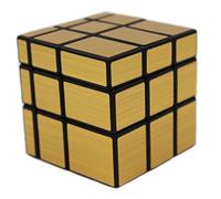 MEISHINE Cubo Mágico Dorado de Espejo - Cubo de Velocidad Inteligente - Juego de Puzzle Sin Pegatinas