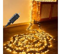 Meision Cadena de luces para exteriores, grupo de 20 m, 1000 LED, cadena de luces con enchufe, 31 V, con temporizador, 8 modos, función de memoria, IP44 impermeable, cadena de luces de racimo para
