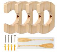 MEISO 4 soportes de remo para kayak, remo de madera, soporte de pared para colgar remos para kayak, SUP, canoa y remo de dragón