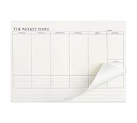 MEISO 60 Hojas Planificador Semanal 24.5x17.5 cm, Weekly Planner Rasgable, Planner Organizador Semanal sin Fecha, Weekly Agendas, To Do List Sobremesa para Oficina y Hogar