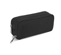 MEISO Estuche grande, estuche escolar con 2 compartimentos, estuche escolar primario, portalápices papelería estuches maquillaje bolsa, estuche portalápices escuela oficina niña niños estudiantes,