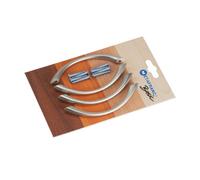 Meister 198117 - Tiradores para muebles (4 unidades, 96 mm), color níquel mate