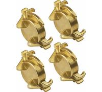 Meister 4 tapones ciegos de acoplamiento rápido - Latón - para cerrar las mangueras - 40 mm de distancia entre garras - Agua potable según DVGW
