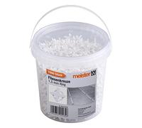 Meister 4426650 - Juego práctico de 1000 piezas - Reutilizables por anillo - Polipropileno resistente - Blanco - Accesorios para baldosas/ayuda a colocar