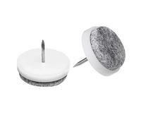 Meister 644076 - Protectores para las patas de los muebles (con punzón, diámetro 25 mm, 50 unidades), color blanco