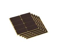 Meister 645106 Patine para desplazar Muebles, marrón, 22x36mm, Set de 40 Piezas