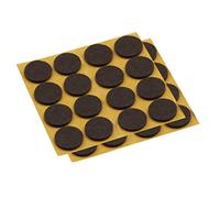 Meister 645176 Patine para desplazar Muebles, marrón, 28mm, Set de 40 Piezas