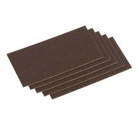 Meister 645426 - Paneles de fieltro autoadhesivos (100 x 200 mm, 5 unidades), color marrón