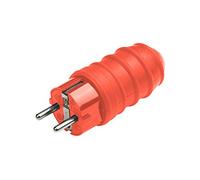 Meister 7421570 Conector de Goma y plástico, Rojo, IP44